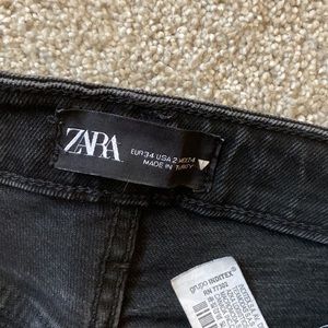 Zara cropped black denim